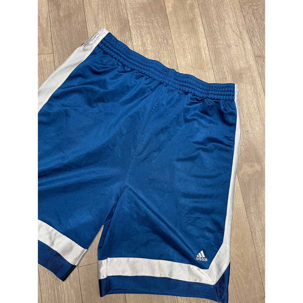 Mens Adidas Blue and White Basketball Short